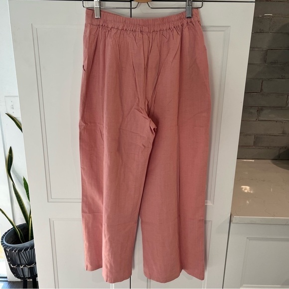 Band of the free Pink Linen Blend High Waist Wide Leg Pants Small - Picture 3 of 10